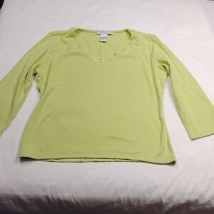 Geoffrey Beene women's medium 3/4 sleeved top
